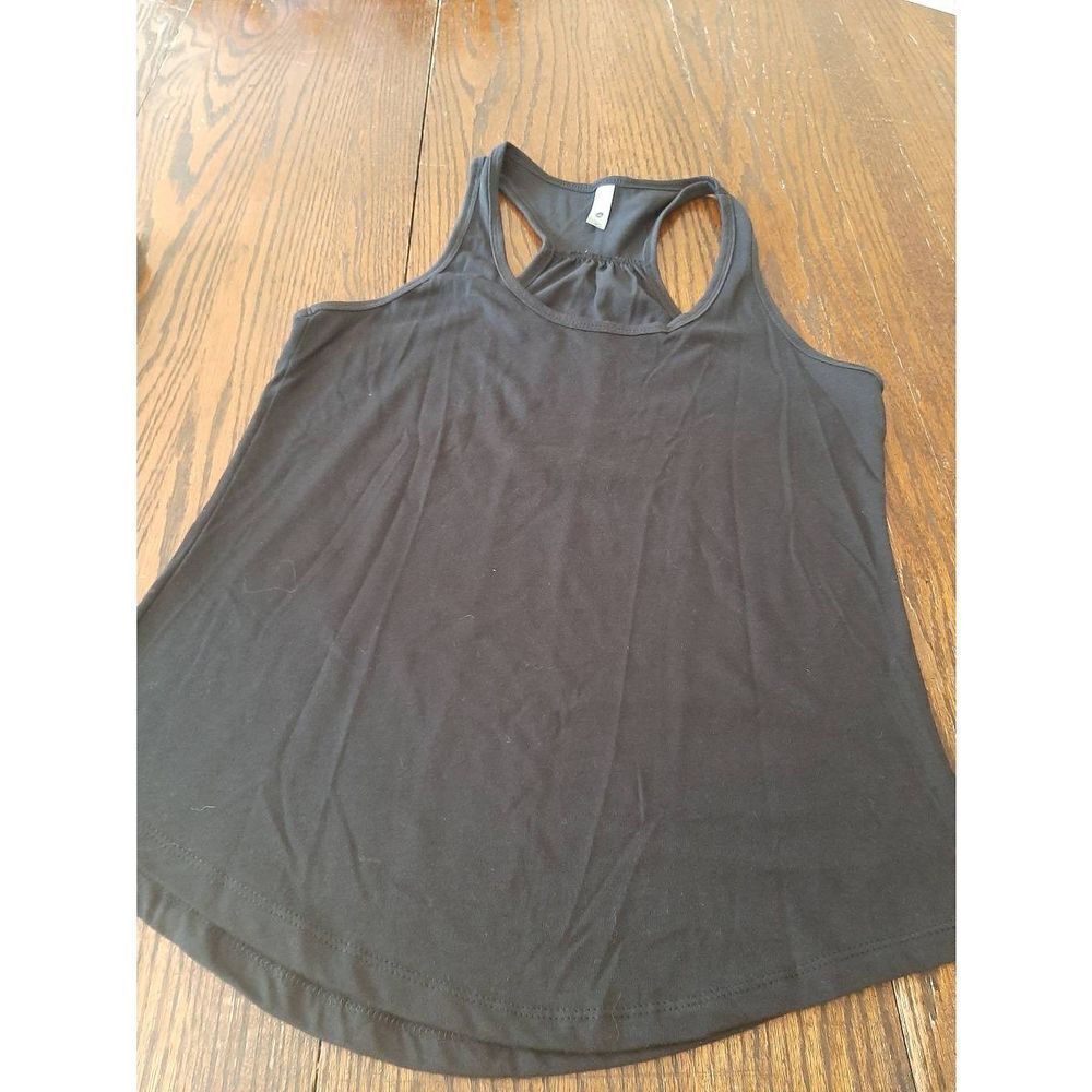 Medium Black Sleeveless Racerback Athletic Casual Tank Top Shirt
